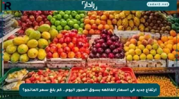 ارتفاع جديد في أسعار الفاكهة بسوق العبور اليوم.. كم بلغ سعر المانجو؟